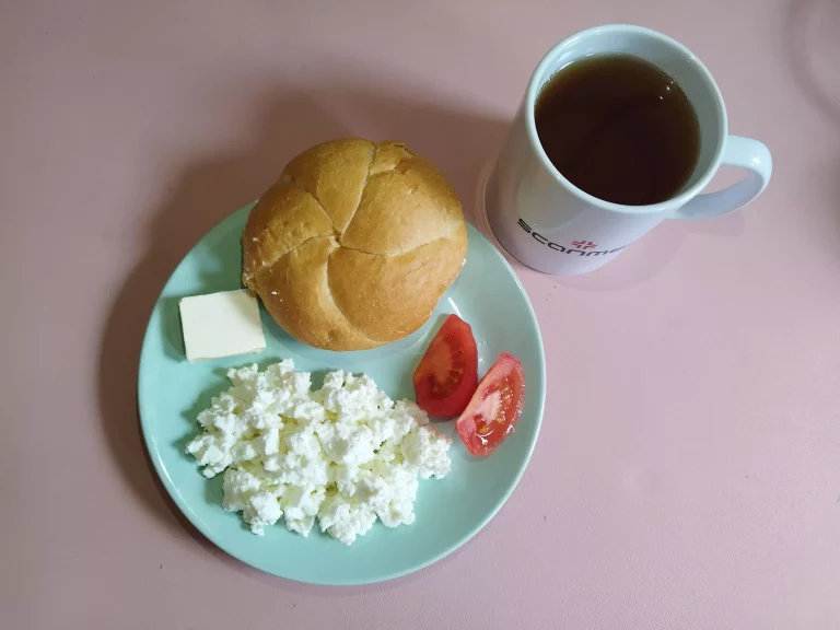 Śniadanie: dieta łatwostrawna

kajzerka 60g, margaryna miękka 10g, twarożek 120g, pomidor bez skórki, herbata czarna
A 1,7
