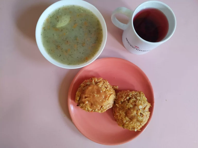 Obiad: dieta podstawowa

zupa koperkowa 450 ml, gołąbki w sosie pomidorowym 250g, woda z sokiem owocowym
A: 1,3
