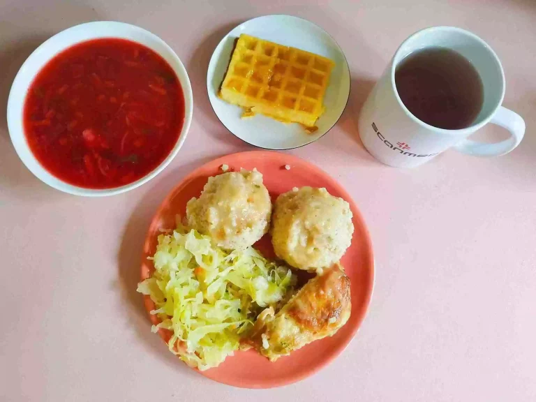 Obiad: dieta podstawowa

zupa botwinka 450ml, roladka wieprzowa 120g, kasza jęczmienna 100g, surówka z kapusty kiszonej 110g, woda z sokiem owocowym
A: 1
