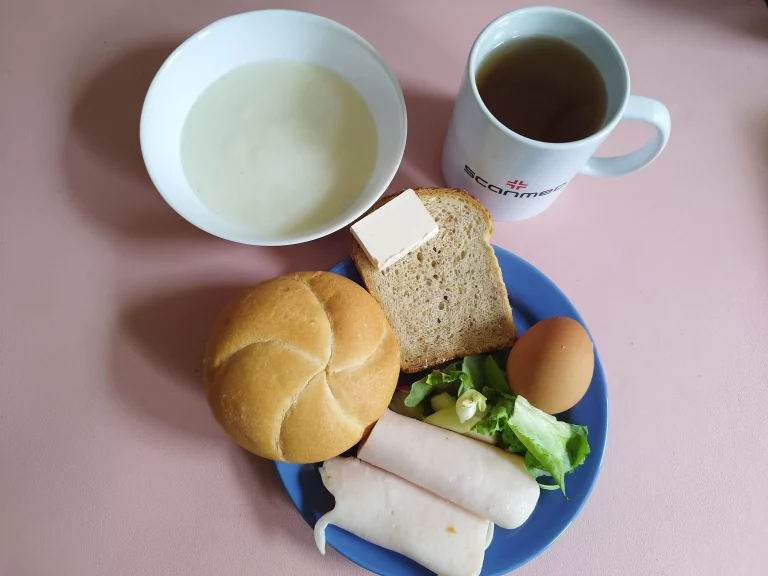 Śniadanie: dieta podstawowa

bułka pszenna 60g, chleb mieszany z płatkami owsianymi 20g, margaryna miękka 10g, kasza manna na mleku 150ml, jajko na twardo, wędlina 60g, mix sałat, herbata czarna
A: 1,3,7
