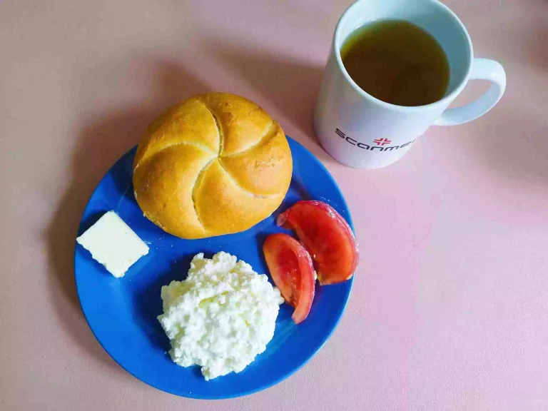 Śniadanie: dieta łatwostrawna

kajzerka 60g, margaryna miękka 10g, twarożek 120g, pomidor bez skórki, herbata czarna
A: 1,7
