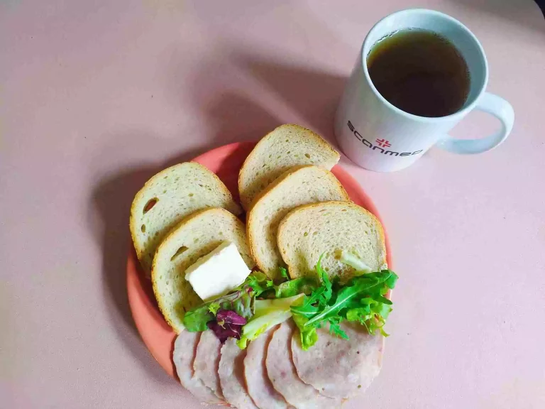 Śniadanie: dieta łatwostrawna

chleb pszenny 70g, margaryna miękka 10g, wędlina 60g, mix sałat, herbata czarna
A: 1,7
