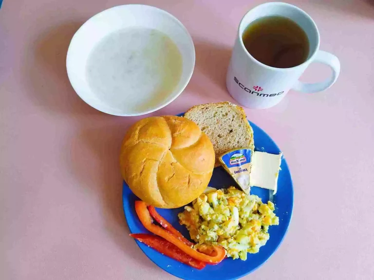 Śniadanie: dieta podstawowa

bułka pszenna 60g, chleb mieszany z płatkami owsianymi 20g, margaryna miękka 10g, owsianka na mleku 150ml, sałatka jarzynowa 120g, ser topiony 30g, papryka
A: 1,3,7,9
