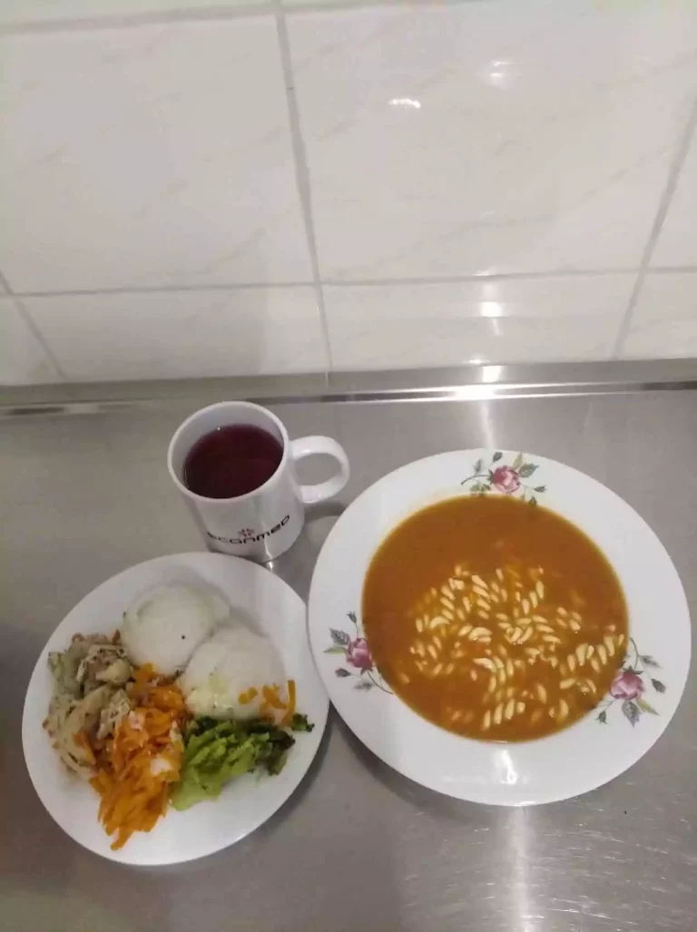 Obiad: dieta łatwostrawna 

zupa pomidorowa z makaronem 450ml, duszony kurczak z warzywami i ryżem 350g, woda z sokiem owocowym
A: 1,3
