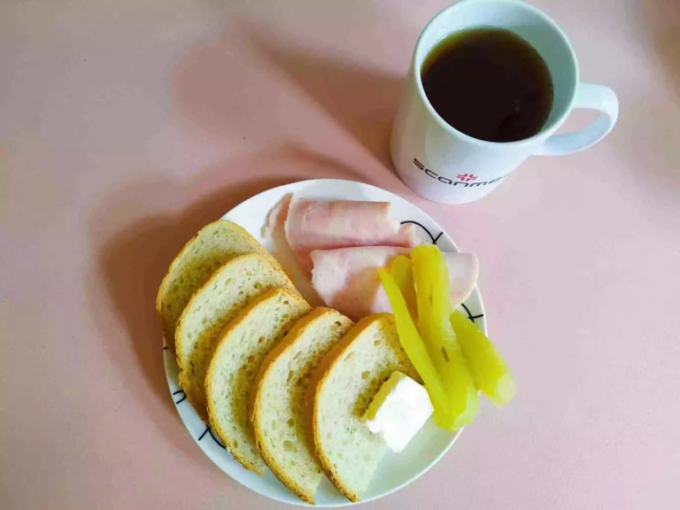 Śniadanie: dieta łatwostrawna

chleb pszenny 70g, margaryna miękka 10g, wędlina 60g, ogórek kiszony bez skórki 50g, herbata czarna
A: 1,7

