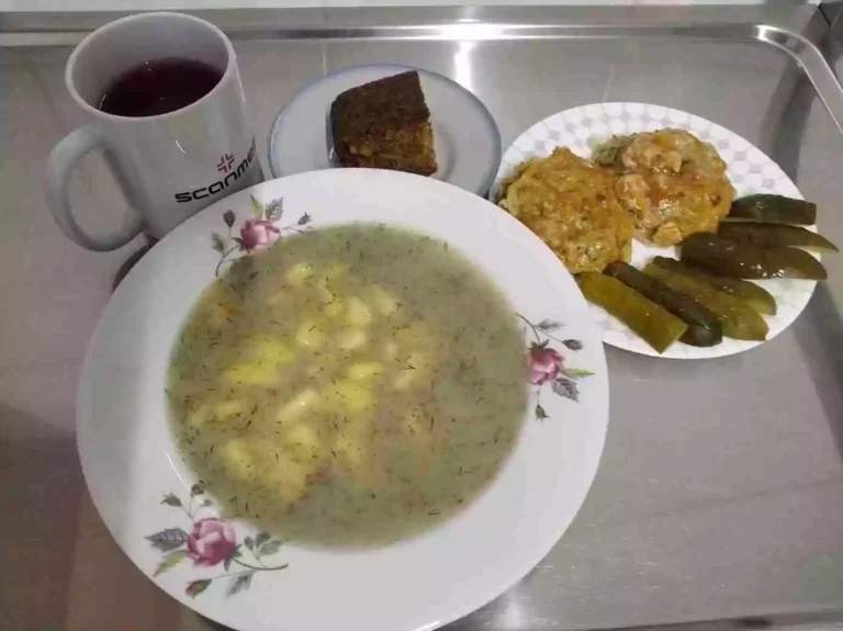 Obiad: dieta podstawowa

zupa koperkowa 450ml, gołąbki w sosie pomidorowym 250g, ogórek kiszony 70g, woda z sokiem owocowym, domowe ciasto marchewkowe
A: 1,3
